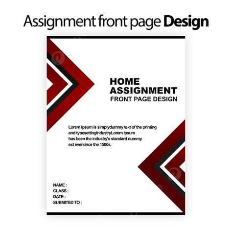 assignment front page design images design talk