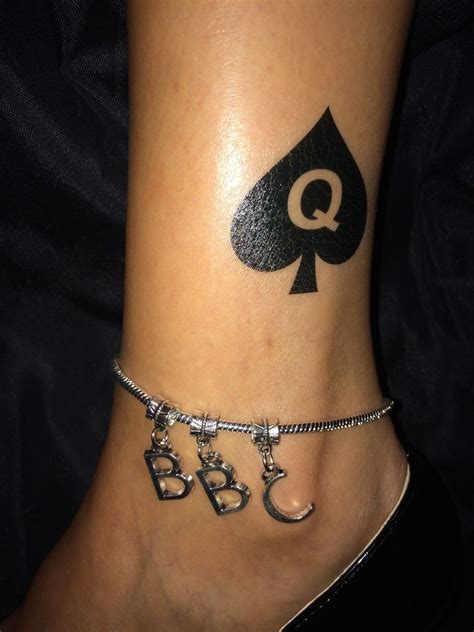 sexy bbc anklet hotwife swinger lifestyle jewelry queen of spades cuckold 05 black cock junky