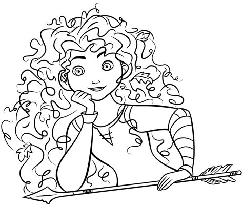 ideas  coloring disney princess merida coloring pages