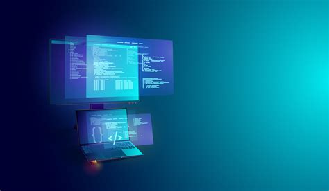 software  program development  laptop  pc screen concept coding  processing graph