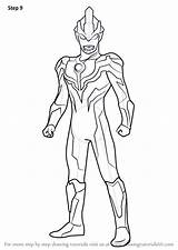 Ultraman Coloring Ginga Pages Drawing Draw Step Print Tutorials Cartoon Max Popular Search sketch template