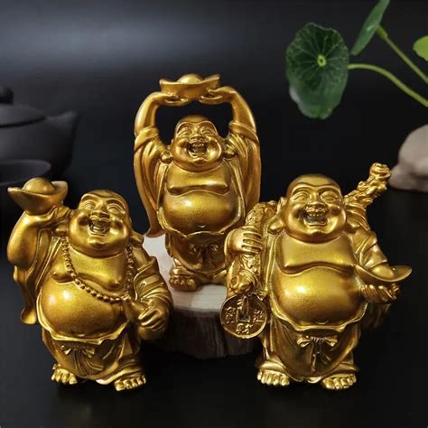 chinese feng shui laughing buddha statuefigurine  good luck wealth
