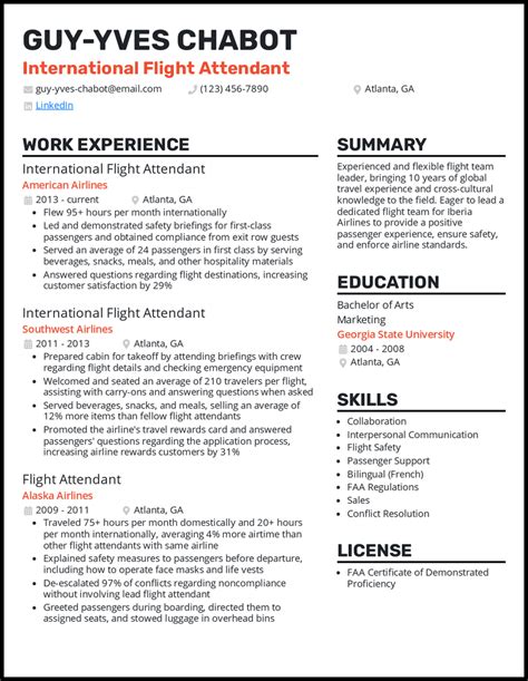 flight attendant resume examples guide