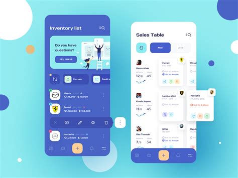 inventory app design  anatoly  dribbble
