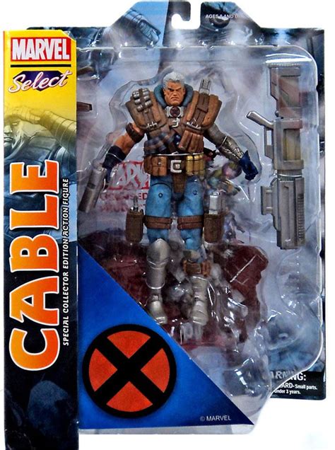 marvel marvel select cable  action figure diamond select toys toywiz