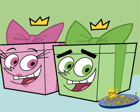 cosmo  wanda  present boxes   oddparents wallpaper