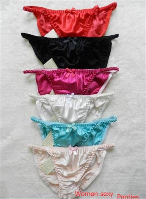 2017 wholesale pure 100 silk women s string bikini panties underwear size s m l xl xxl w26 41