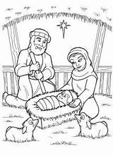 Manger Nativity Birth Nasterea Colorat Domnului Colorluna Resim Cocuklar Joseph sketch template
