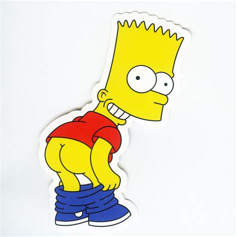 1055 bart simpson eat my shorts height 8 cm decal sticker k stiker