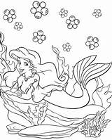 Coloring Ariel Pages Disney Princess Mermaid Little Frozen Cool sketch template