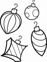 Christmas Coloring Ornaments Ornament Pages Decorations Kids sketch template