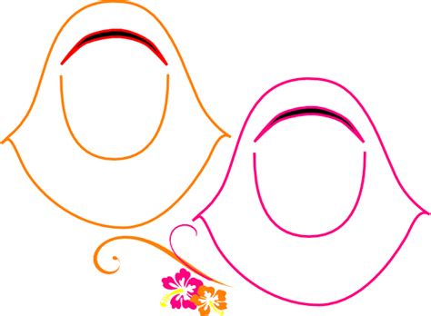 faceless hijab flower clip art  clkercom vector clip