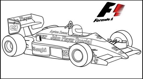 Lotus F1 Coloring Page