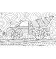 pickup car cartoon coloring page royalty  vector image