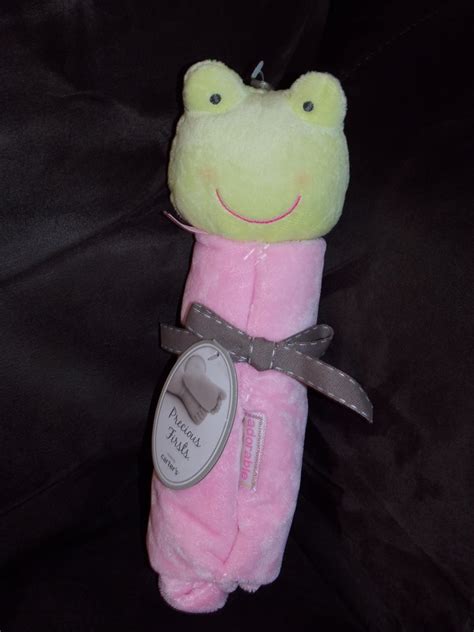carters precious first adorable green pink frog security