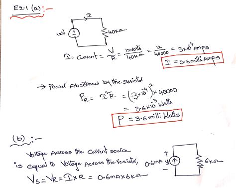 [solved] Given The Circuits In Fig E2 1 Find A The Current And