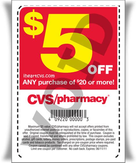 i heart cvs 5 off 20 coupon in various 6 09 newpapers