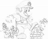 Mario Coloring Super Pages Print Kids sketch template