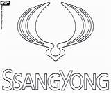 Ssangyong Kleurplaten Automerken Logodix Colorear sketch template