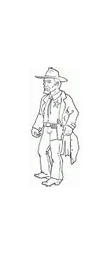 Coloring Sheriff Saloon Western Cowboy sketch template