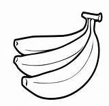 Banana Drawing Line Coloring Pages Getdrawings sketch template