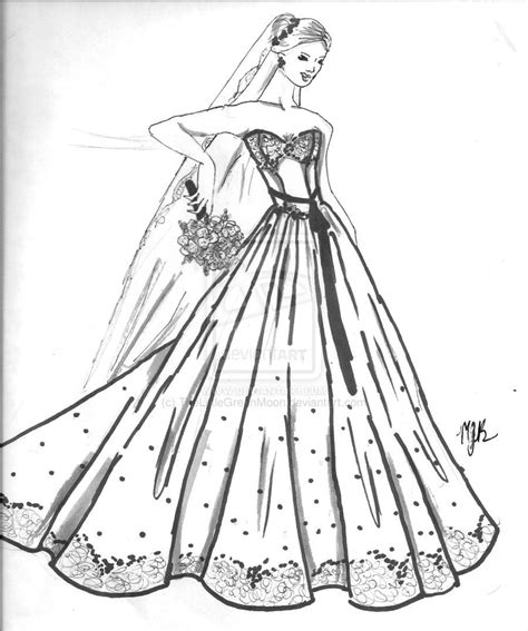 wedding dresses coloring pages coloring home