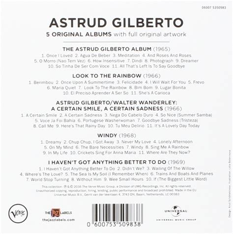 Gilberto Astrud 5 Cd 5 Original Albums 5cd Musicrecords