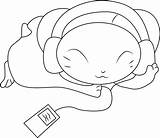 Hamtaro Listening Music Coloring Pages Categories Coloringonly sketch template