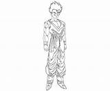 Gohan Coloring Pages Printable Random sketch template