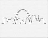 Louis Skyline St Arch Drawing Tattoo Cityscape Vector Drawings Stl Saint Tattoos Missouri Clipart Logo Cardinals Outline Michael Getdrawings Digital sketch template