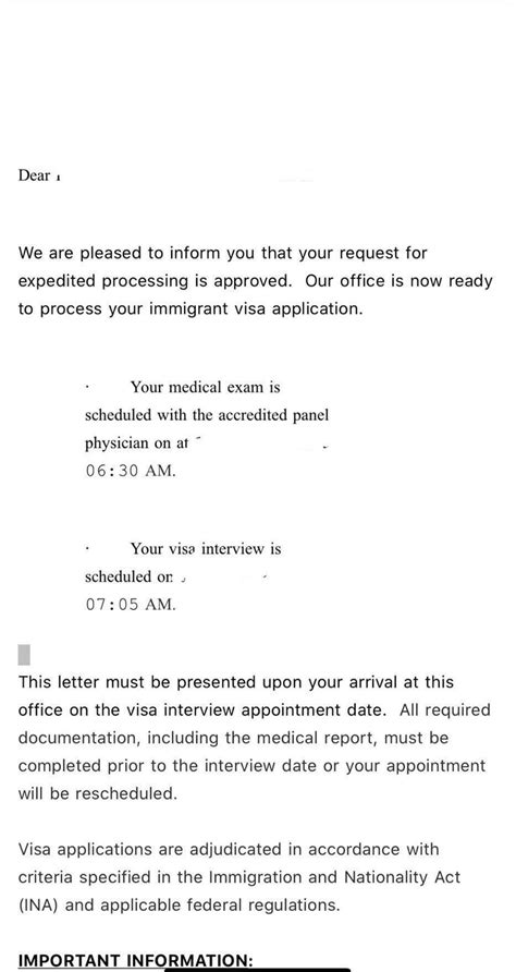 army letter  requesting expedited visa process nvc expedite