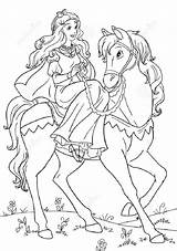 Barbie Pages Horse Coloring Princess Riding Her Unicorn Kids Printable Disney Rides Doghousemusic Adults sketch template