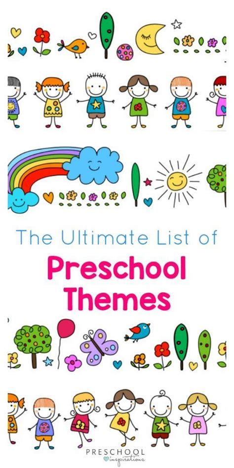 ultimate list  preschool themes preschool themes preschool