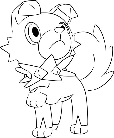 pokemon rockruff coloring pages   thousand pictures