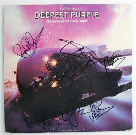 lot detail deep purple rare band signed     deep purple