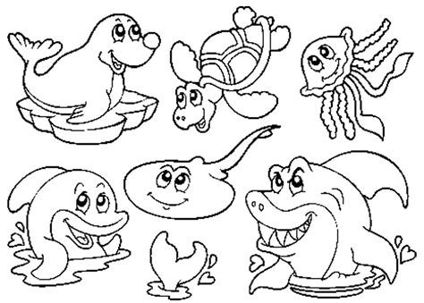 coloring pages  sea animals az coloring pages