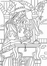 Coloring Pages Wizard Adults Template Adult sketch template