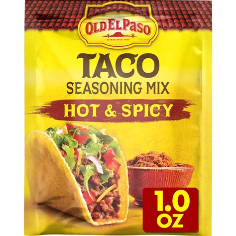 Old El Paso Hot And Spicy Taco Seasoning Mix 1 Oz Packet Seasoning