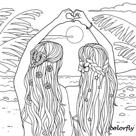 friend coloring pages google search beach coloring pages people