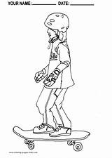 Skateboard Coloring Pages Sports Skating Color Printable Sheets Kids Found Edupics Large Gif sketch template