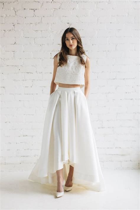 Crop Top Wedding Dress Designs For A Radically Chic Bridal