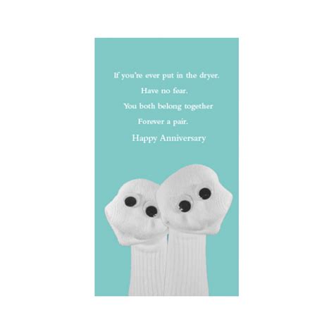 quiplip anniversary card greeting card from the sock ems collection