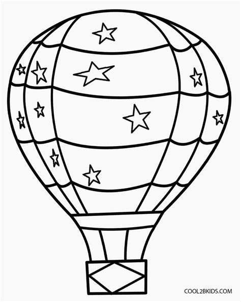 printable hot air balloon coloring pages  kids coolbkids