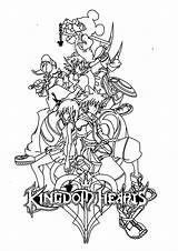 Kingdom Hearts Coloring Pages Printable Color Kh Books sketch template