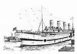 Britannic Pages Hmhs Coloring Southampton Titanic Deviantart Template Sketch sketch template