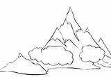 Everest Mount Coloring Drawing Mt Mountain Pages Template Rainier Getdrawings sketch template