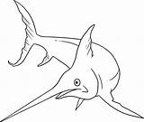 Swordfish Fish Coloring Monster Color Size Print sketch template