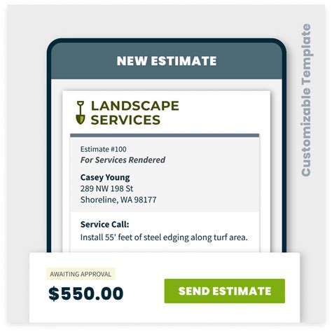 price  quote landscape jobs examples included