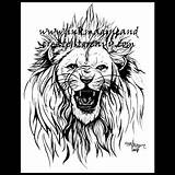 Lion Coloring Roar Poster Create sketch template