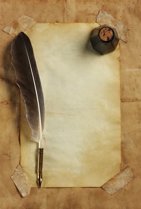 paper quill ink stock photo image  parchment